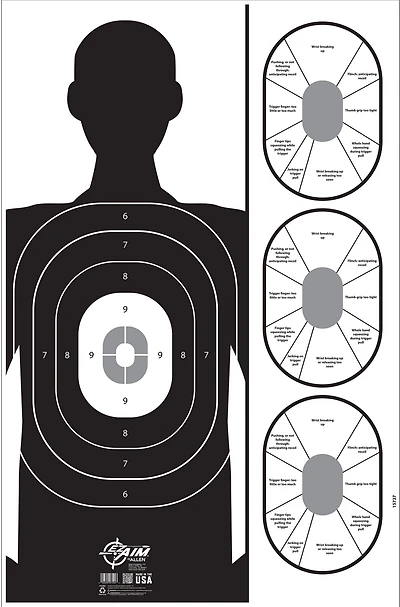 Allen Company EZ Aim Handgun Trainer Shooting Target and Backer