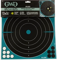 Girls With Guns 12 in W x 12 in H Adhesive Splash Reactive Paper Shooting Targets 5-Pack