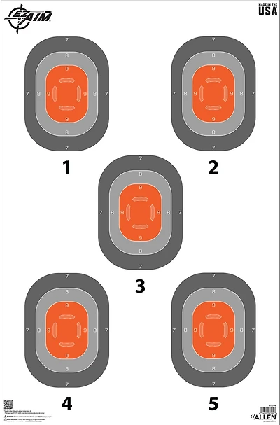 Allen Company EZ Aim 5-Spot Paper Targets 50-Pack