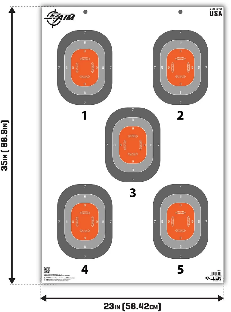 Allen Company EZ Aim 5-Spot Paper Targets 50-Pack