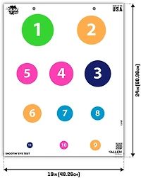 Allen Company EZ Aim FUN Shootin' Eye Test Paper Shooting Targets 4-Pack