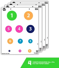 Allen Company EZ Aim FUN Shootin' Eye Test Paper Shooting Targets 4-Pack