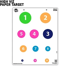 Allen Company EZ Aim FUN Shootin' Eye Test Paper Shooting Targets 4-Pack