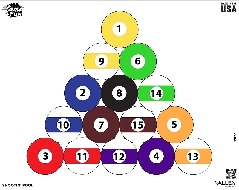 Allen Company EZ Aim FUN Shootin' Pool Paper Shooting Targets 4-Pack