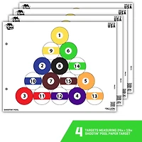 Allen Company EZ Aim FUN Shootin' Pool Paper Shooting Targets 4-Pack