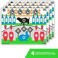 Allen Company EZ Aim FUN Shooting Gallery Paper Shooting Targets 4-Pack