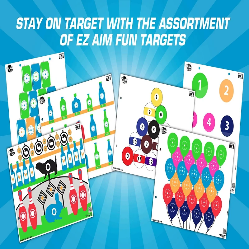 Allen Company EZ Aim FUN You Can Shoot Paper Targets 4-Pack