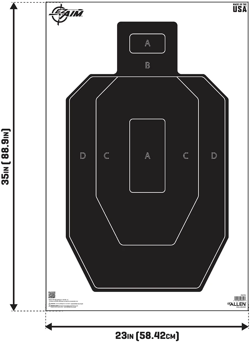 Allen Company EZ AIM IPSC Silhouette Targets 50-Pack
