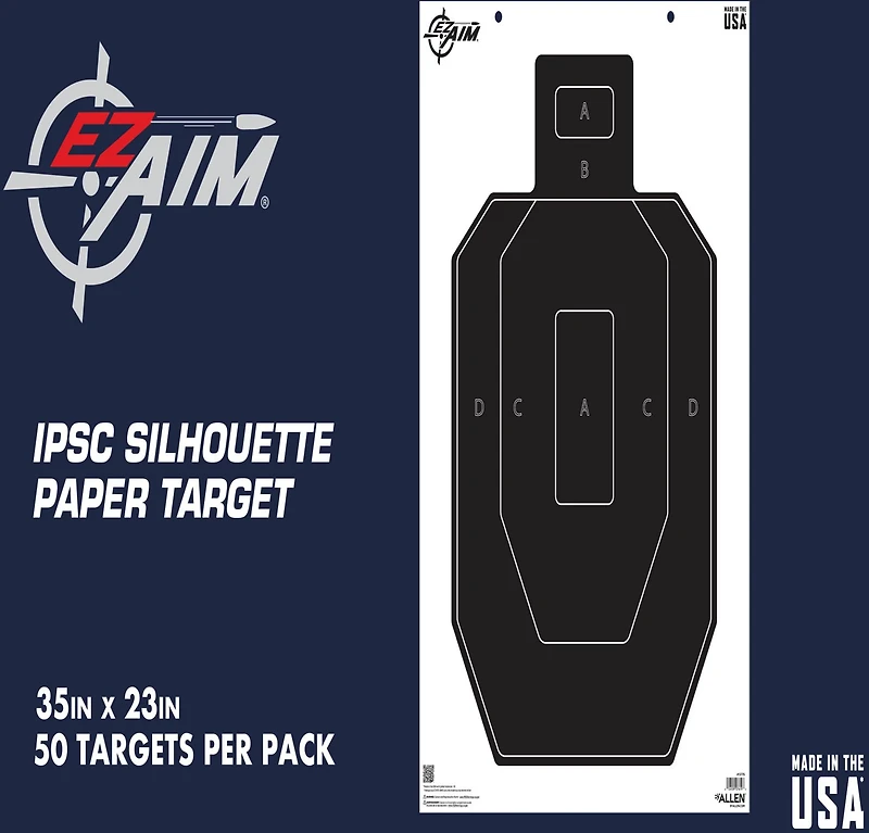 Allen Company EZ AIM IPSC Silhouette Targets 50-Pack