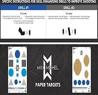 Allen Company EZ Aim Max Michel Course of Fire Training Paper Shooting Targets 50-Pack