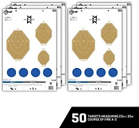 Allen Company EZ Aim Max Michel Course of Fire Training Paper Shooting Targets 50-Pack