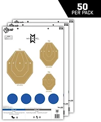 Allen Company EZ Aim Max Michel Course of Fire Training Paper Shooting Targets 50-Pack
