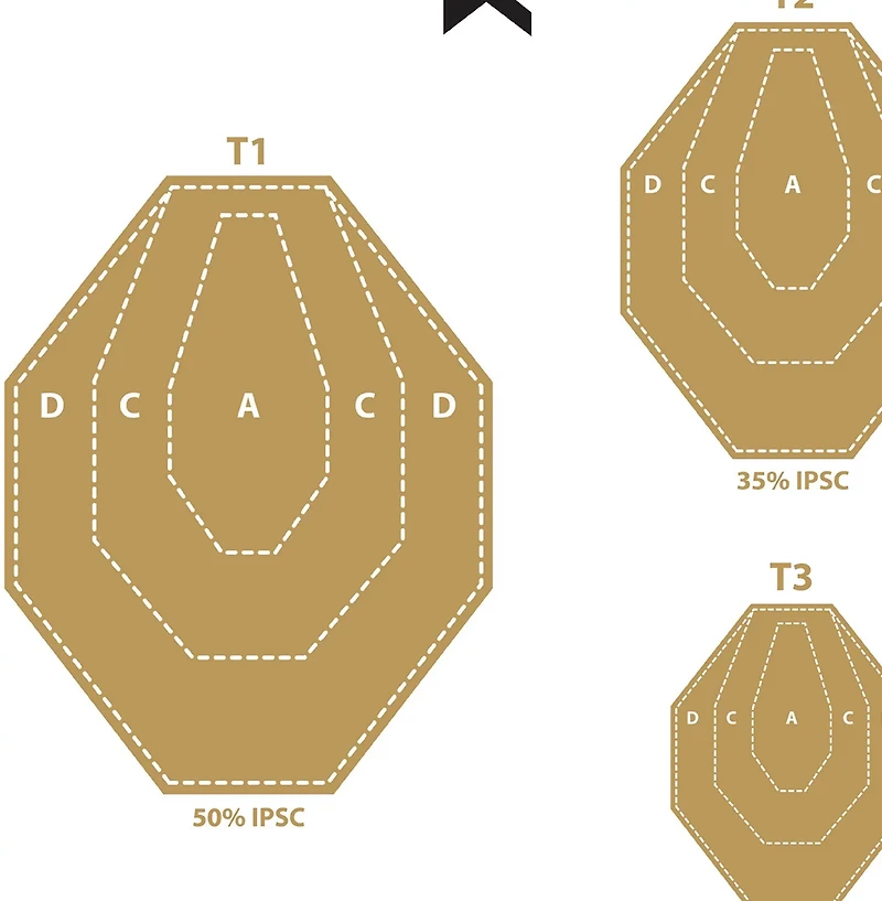 Allen Company EZ Aim Max Michel Course of Fire Training Paper Shooting Targets 50-Pack