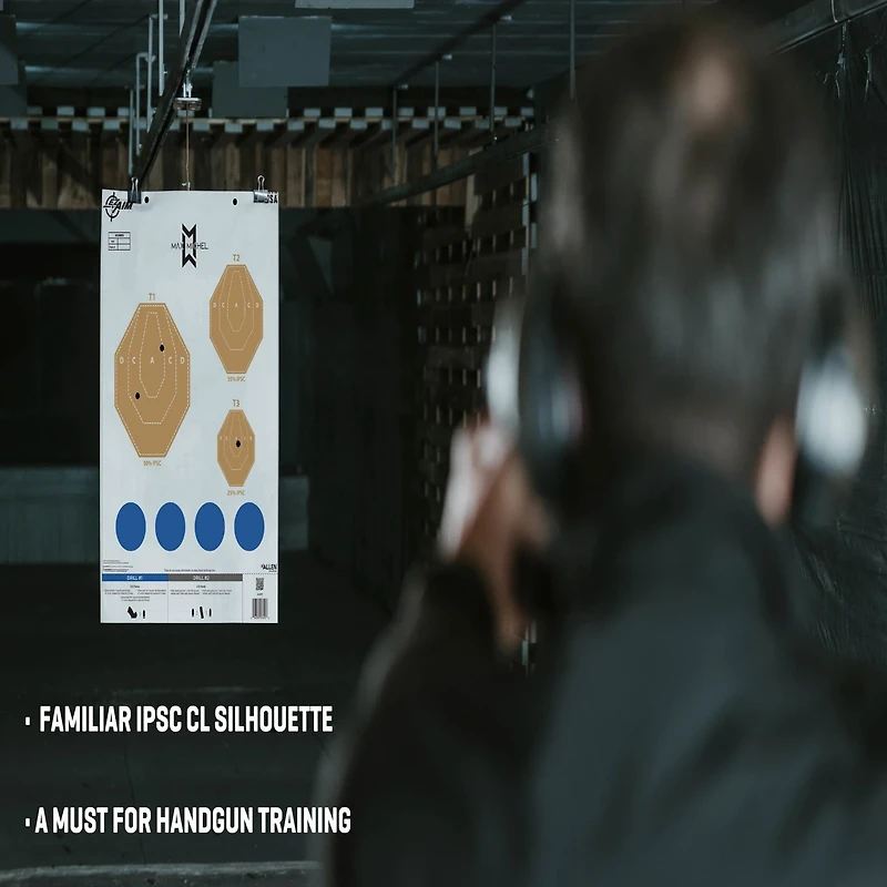 Allen Company EZ Aim Max Michel Course of Fire Training Paper Shooting Targets 50-Pack