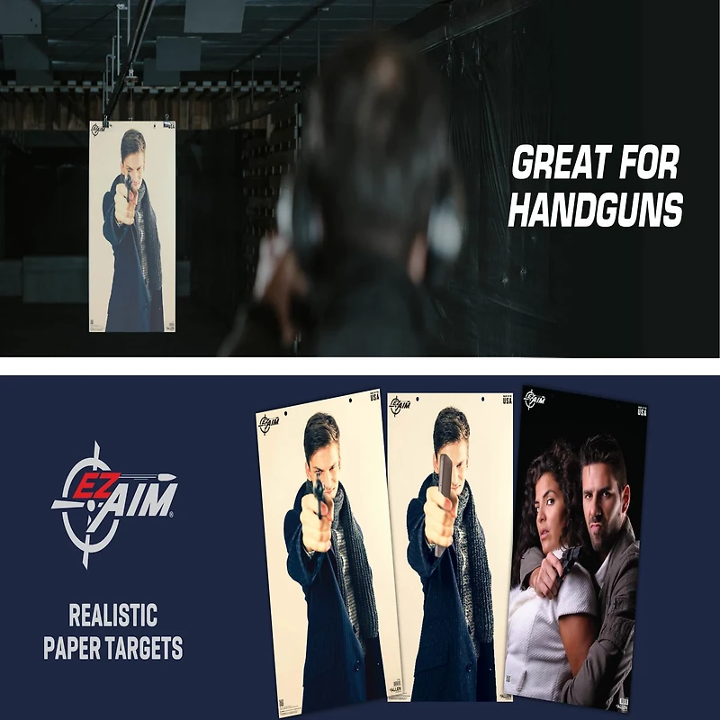 Allen Company EZ Aim Photo Real Male Threat Targets 50-Pack