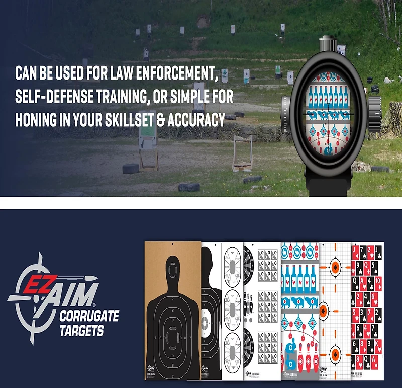 Allen Company EZ Aim Shooting Gallery Paper Shooting Target and Backer