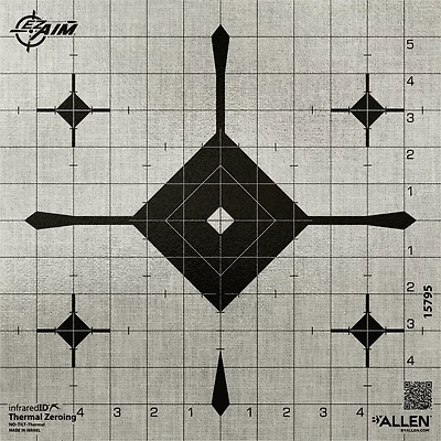 Allen Company EZ Aim Thermal ID Grid Bullseye Paper Target