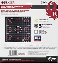Allen Company Ruger 10/22 Splash Reactive Adhesive Paper Targets 5-Pack