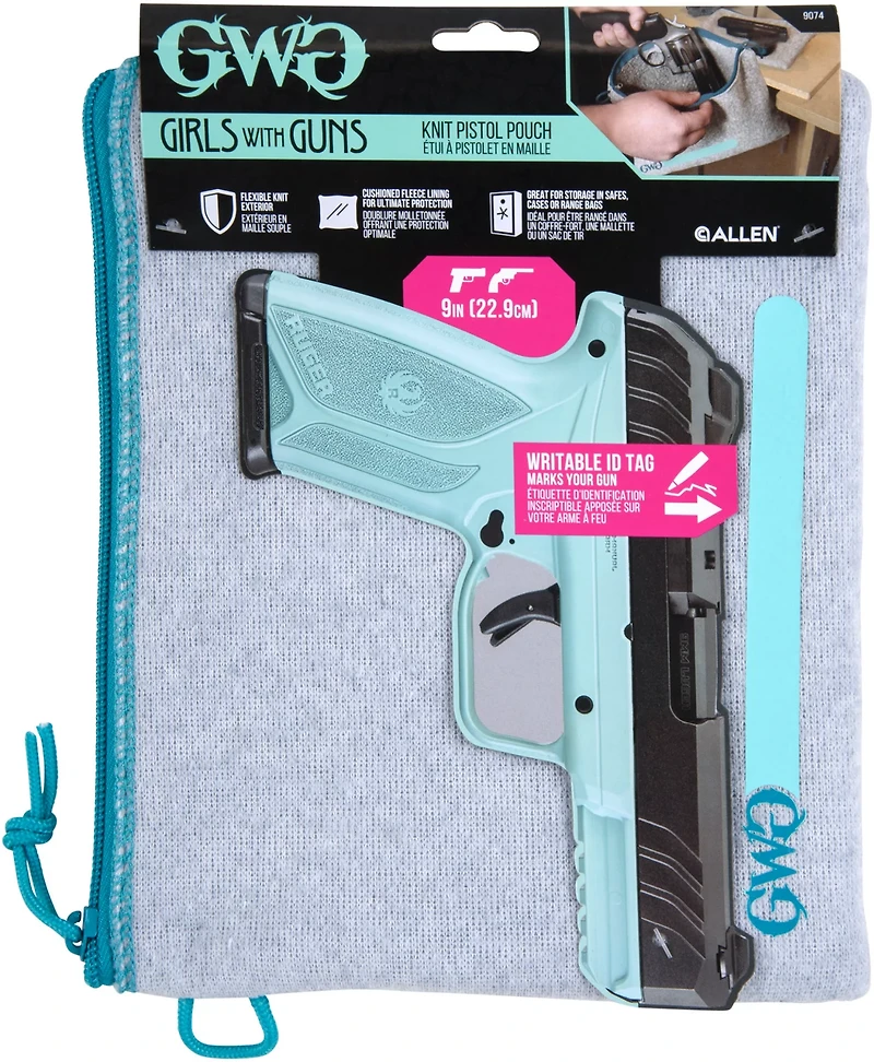 Girls With Guns Lockable Handgun Storage Pouch with Writable ID Label