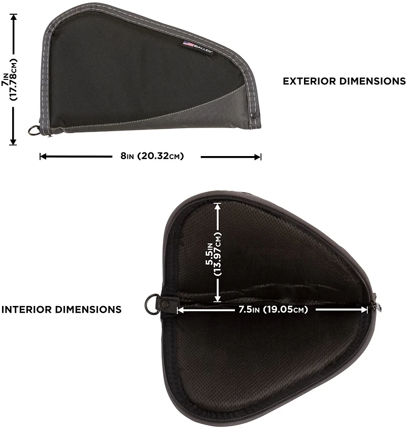 Allen Company 8 in Deluxe Handgun Case