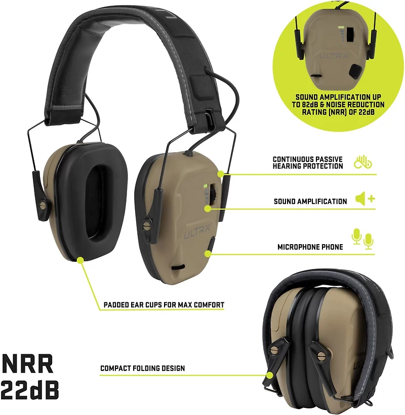 ULTRX Bionic Electronic Earmuff