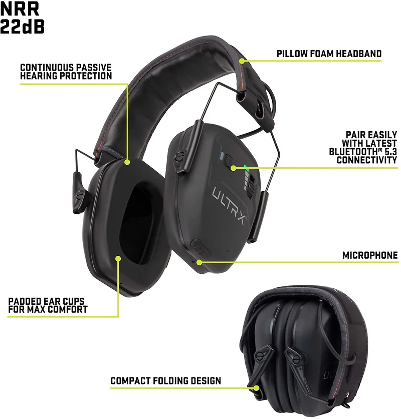 ULTRX Bionic Bluetooth Passive Earmuff