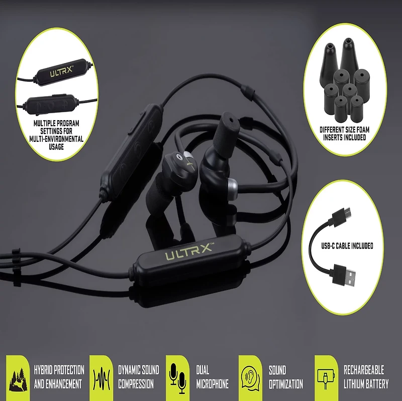 ULTRX Bionic Fuse Bluetooth Around the Neck Earbuds