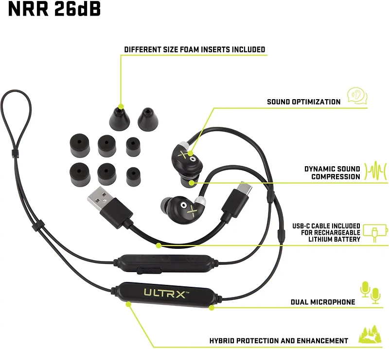 ULTRX Bionic Fuse Bluetooth Around the Neck Earbuds