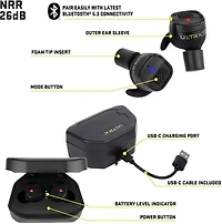 ULTRX Bionic Fuse Bluetooth Earbuds with Charging Case