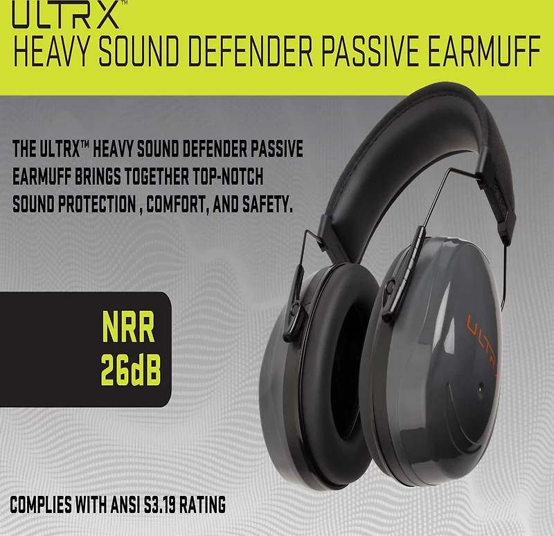 ULTRX Heavy Sound Defender Passive Earmuff