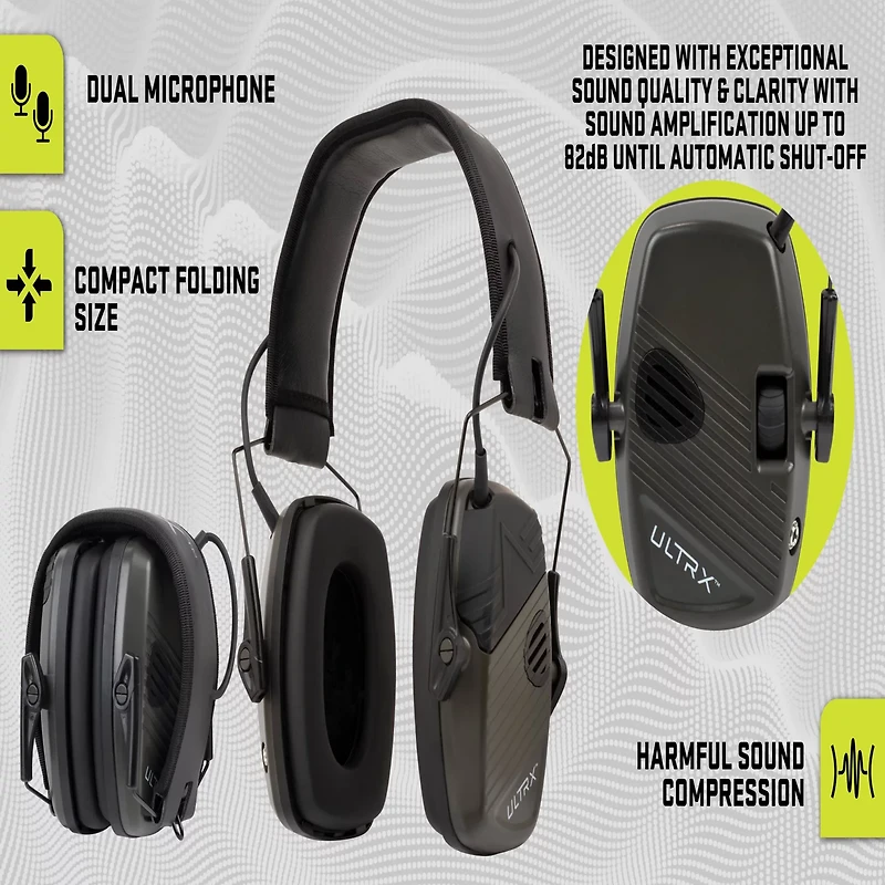 ULTRX Stereo Electronic Earmuff