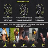 ULTRX Tapered Foam Ear Plugs 25 Pairs