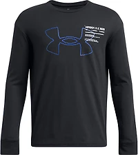 Under Armour Boys' Glitch Big Logo Long Sleeve Tee