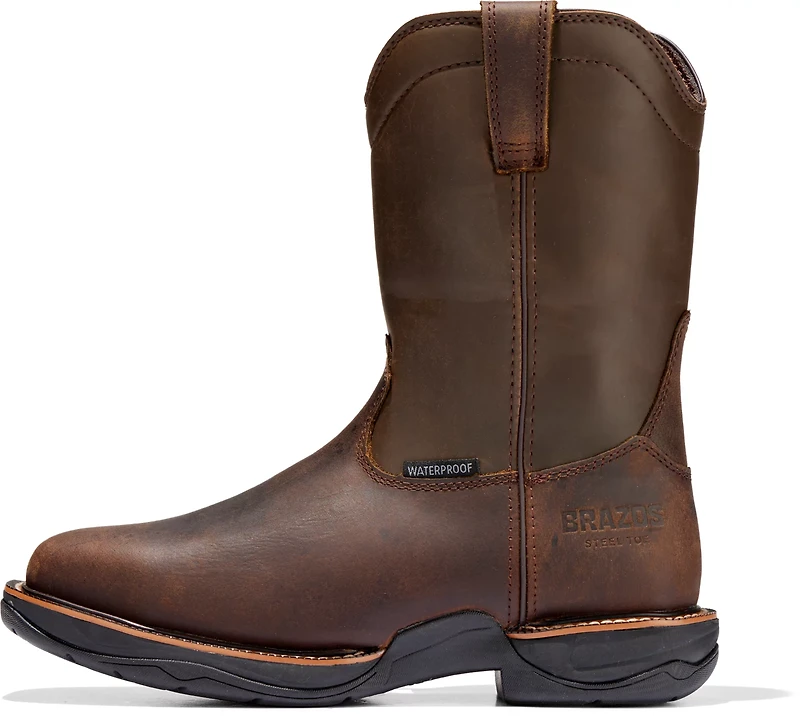 Brazos Men’s Waltham Wellington Steel-Toe Work Boots