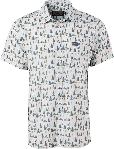 BURLEBO Men's Performance Button-Up Short Sleeve Shirt