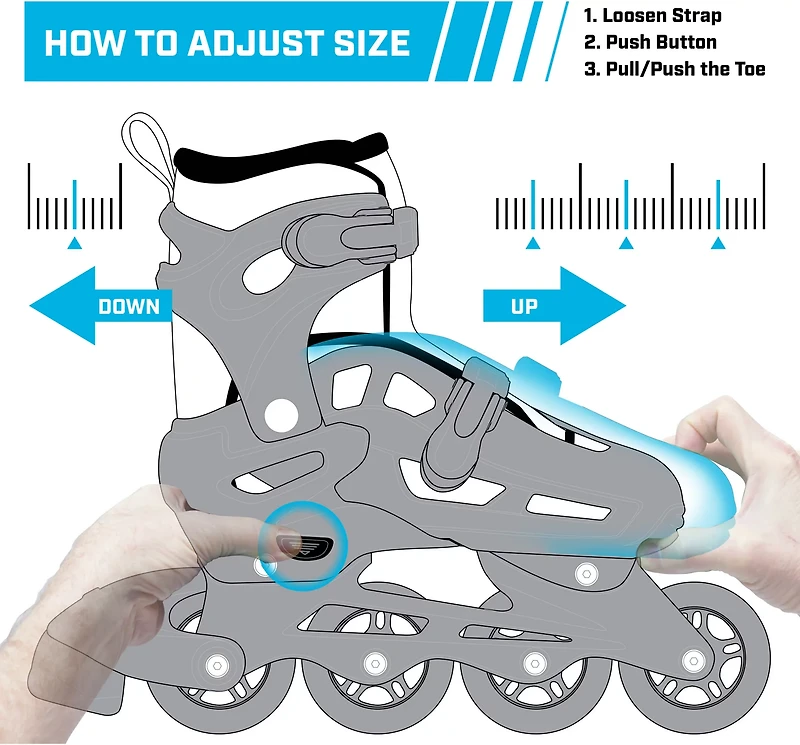 Roller Derby Kids' 2n1 Adjustable Quad and Inline Combo Skates