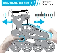 Roller Derby Kids' 2n1 Adjustable Quad and Inline Combo Skates