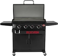 Char-Griller Flat Iron 4-Burner Gas Griddle with Lid