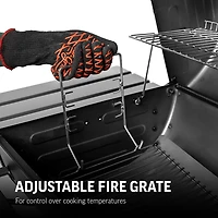 Char-Griller Smokin Pro Barrel Charcoal Grill and Offset Smoker