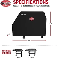 Char-Griller 3-Burner Flat Iron Gas Griddle Cover