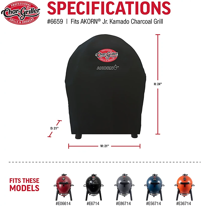 Char-Griller Akorn Kamado Jr. Grill Cover