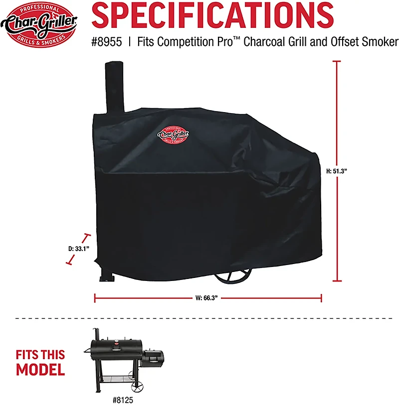Char-Griller Competition Pro Grill Cover