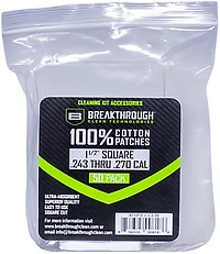 Breakthrough Clean Technologies 1.5 in Square .243-.270 Caliber Cotton Patches 50-Pack