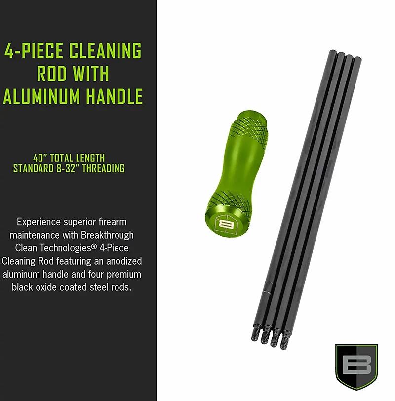 Breakthrough Clean Technologies 40 in L 4-Piece Cleaning Rod with Aluminum Handle