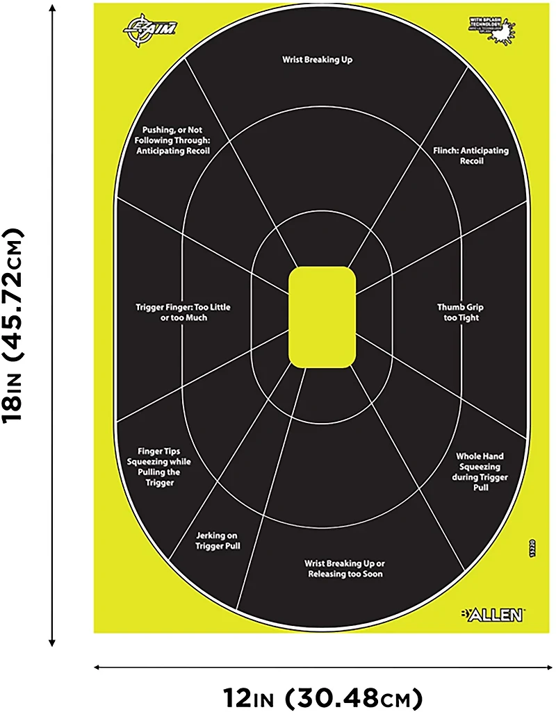 Allen Company EZ Aim Splash 12 in W x 18 in H Reactive Shooting Targets 8-Pack