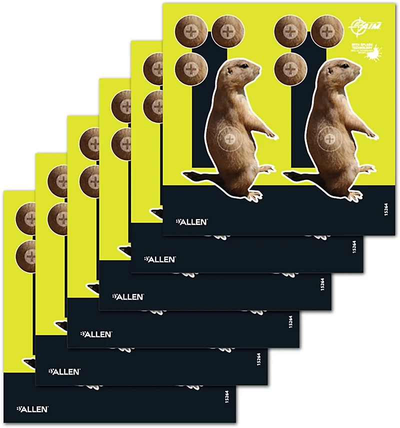 Allen Company EZ Aim Splash 8 in W x 8 in H Reactive Paper Shooting Targets 6-Pack