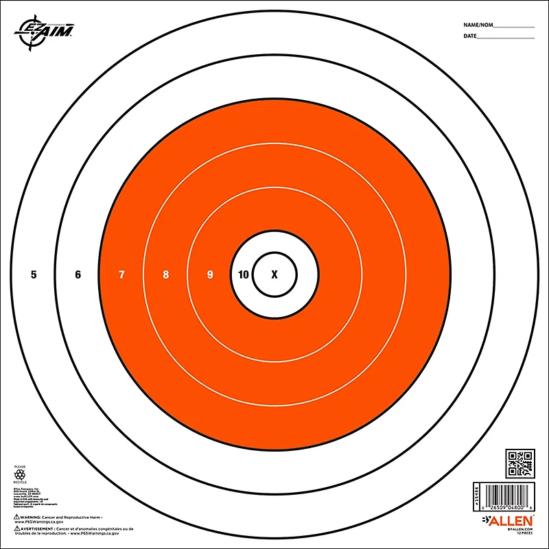 Allen Company EZ Aim 12 in Square Paper Shooting Targets 12-Pack