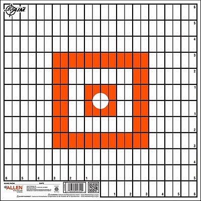 Allen Company EZ Aim 12 in Square Paper Shooting Targets with Sight-in Grids 12-Pack