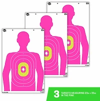 Allen Company EZ Aim Fun In The Pink Silhouette Paper Shooting Targets 3-Pack