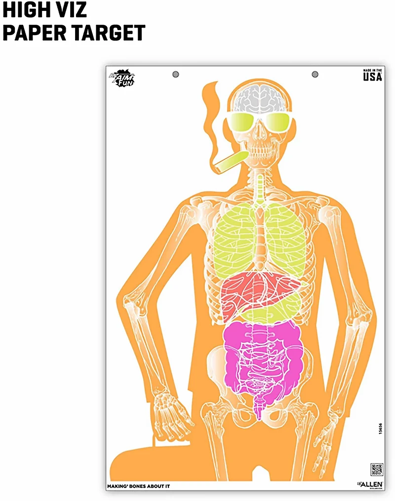 Allen Company EZ Aim Fun Makin' Bones About It Silhouette Paper Shooting Targets 3-Pack